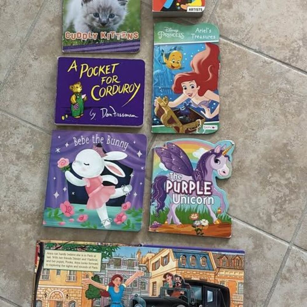 Lot of 7 Toddler Baby Girl Board Books and Anastasia Pop-Up Book